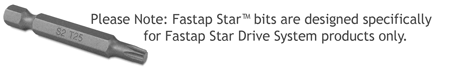  #2  Bit Tip - Fastap<sup>®</sup> Accessories - Fastap Star™ Drive T25